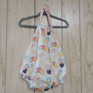 Dylan & Abby Fruit Print Bubble Tie Back Romper